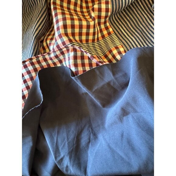 Badgley Mischka Dress Women 14 Blue Red Stripe Plaid Day Dress Mini Prairiecore‎ - Picture 10 of 12